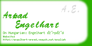 arpad engelhart business card